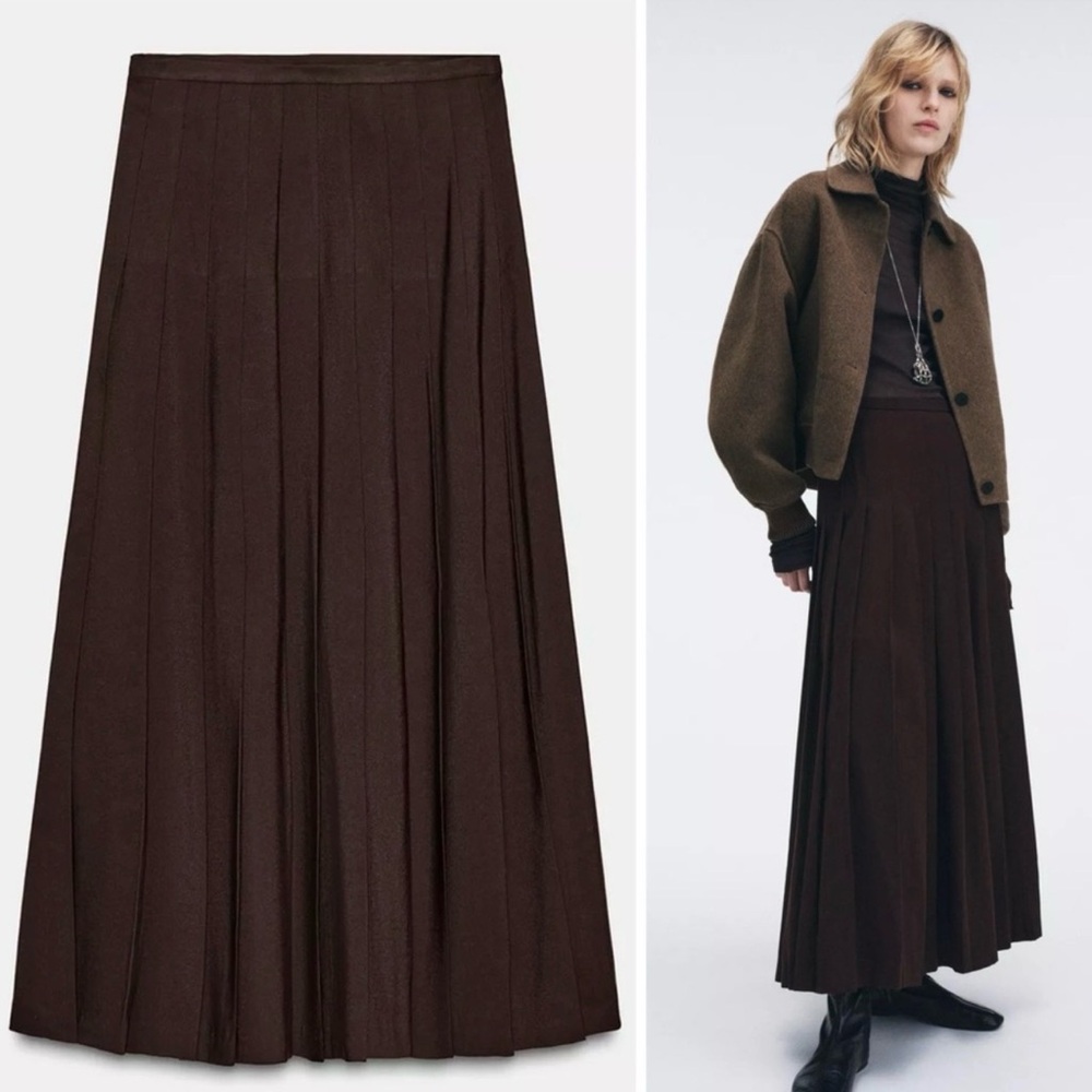 Zara box pleat skirt